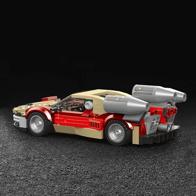 Mould King MOC Building Block Set: 27017 Mini Aland Airship Super Racing Car, Model K27017
