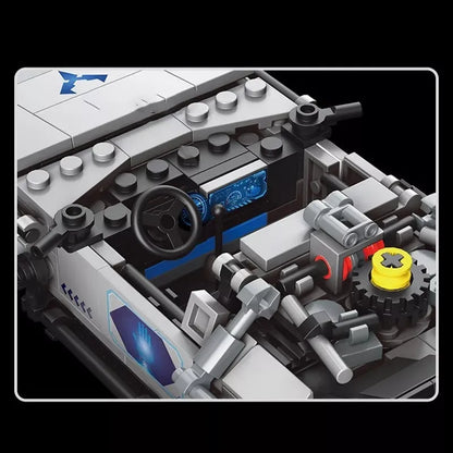 Mould King MOC Building Block Set: 27019 Mini Delorean-12 Time Car, Model K27019