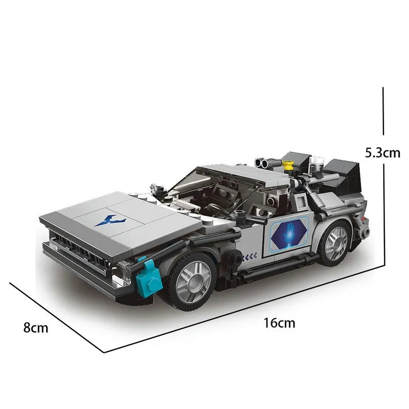 Mould King MOC Building Block Set: 27019 Mini Delorean-12 Time Car, Model K27019