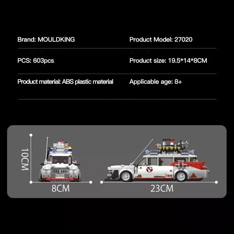 Mould King MOC Building Block Set: 27020 Mini Famous Ghost Bus Car Kids, Model K27020