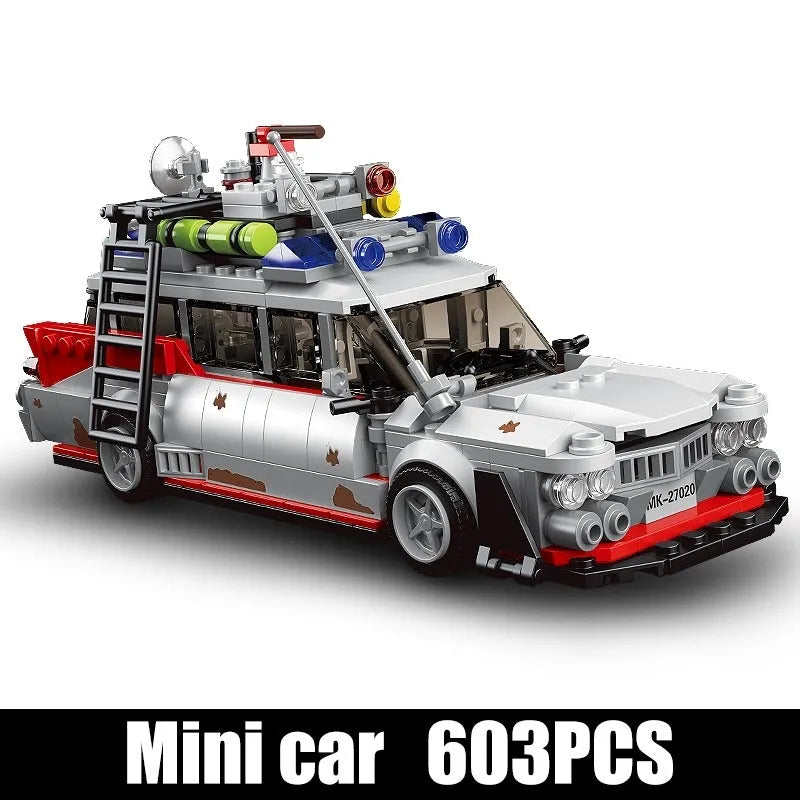 Mould King MOC Building Block Set: 27020 Mini Famous Ghost Bus Car Kids, Model K27020