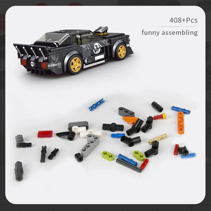 Mould King MOC Building Block Set: 27024 Mini 1965 Muscle Mustang Racing Car, Model K27024