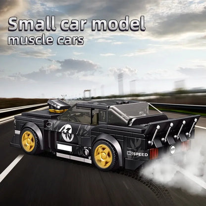 Mould King MOC Building Block Set: 27024 Mini 1965 Muscle Mustang Racing Car, Model K27024