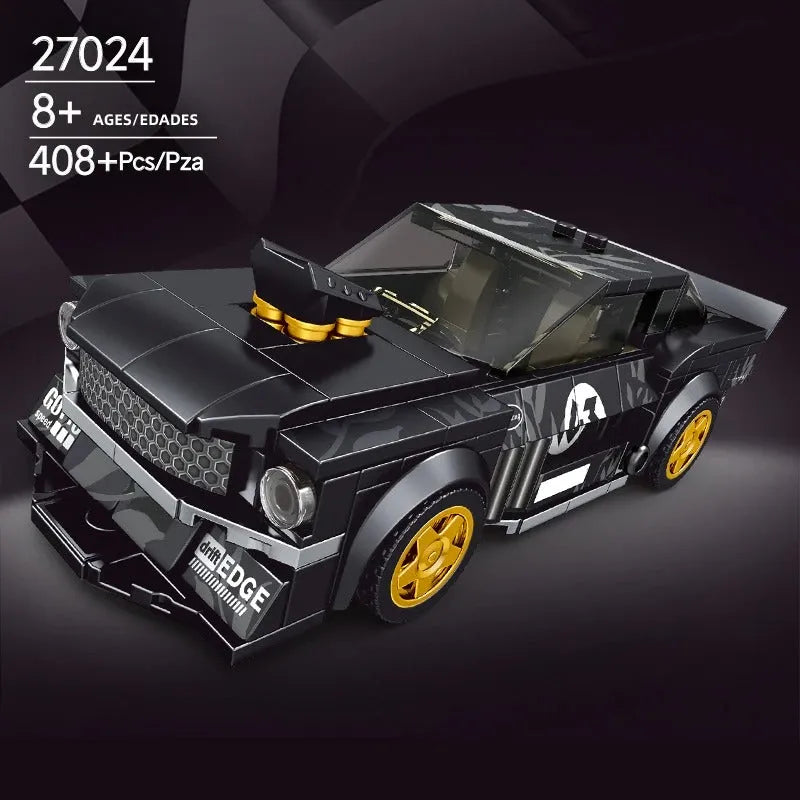 Mould King MOC Building Block Set: 27024 Mini 1965 Muscle Mustang Racing Car, Model K27024