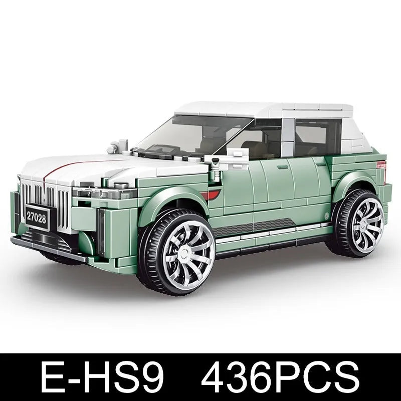 Mould King MOC Building Block Set: 27028 Mini Hong qi HS9 Racing Super Car, Model K27028