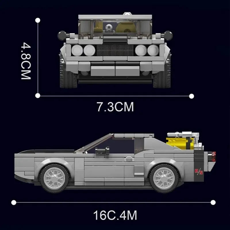 Mould King MOC Building Block Set: 27035 Mini Classic Charger Racing Car, Model K27035