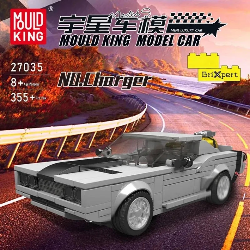 Mould King MOC Building Block Set: 27035 Mini Classic Charger Racing Car, Model K27035