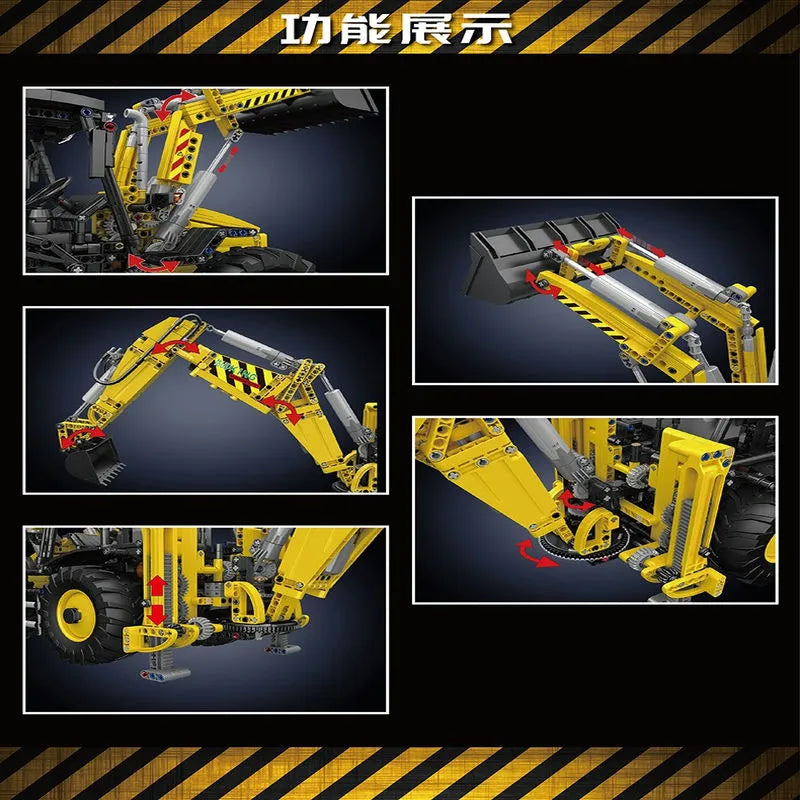 Mould King MOC Building Block Set: APP Motorized RC Excavator loader Bulldozer Truck, Model K17036