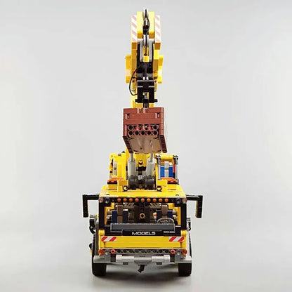 Mould King MOC Building Block Set: APP Motorized RC Heavy Mobile Lift Crane Truck, Model K13107
