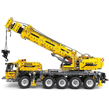 Mould King MOC Building Block Set: APP Motorized RC Heavy Mobile Lift Crane Truck, Model K13107