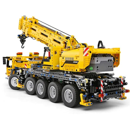 Mould King MOC Building Block Set: APP Motorized RC Heavy Mobile Lift Crane Truck, Model K13107