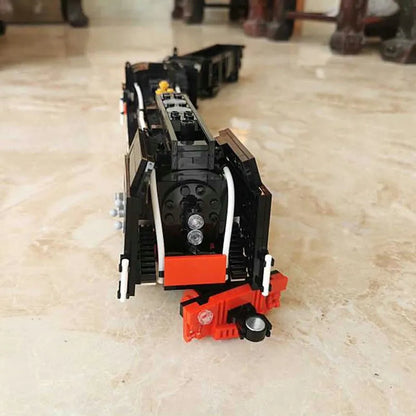Mould King MOC Building Block Set: APP Motorized RC QJ Steam Locomotive Train, Model K12003
