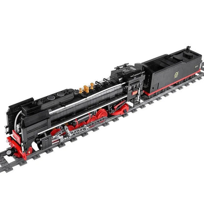 Mould King MOC Building Block Set: APP Motorized RC QJ Steam Locomotive Train, Model K12003