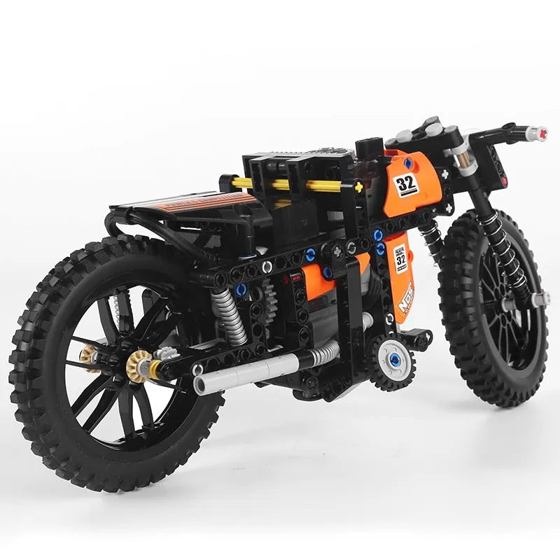 Mould King MOC Building Block Set: APP Motorized RC Racing Motorcycle 23005, Model K23005