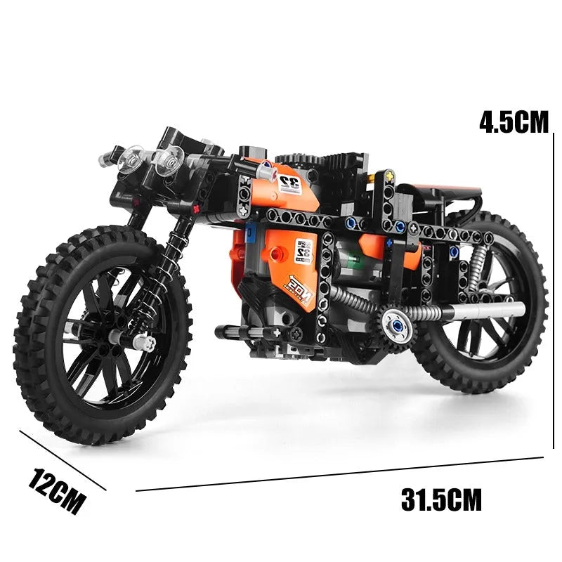 Mould King MOC Building Block Set: APP Motorized RC Racing Motorcycle 23005, Model K23005