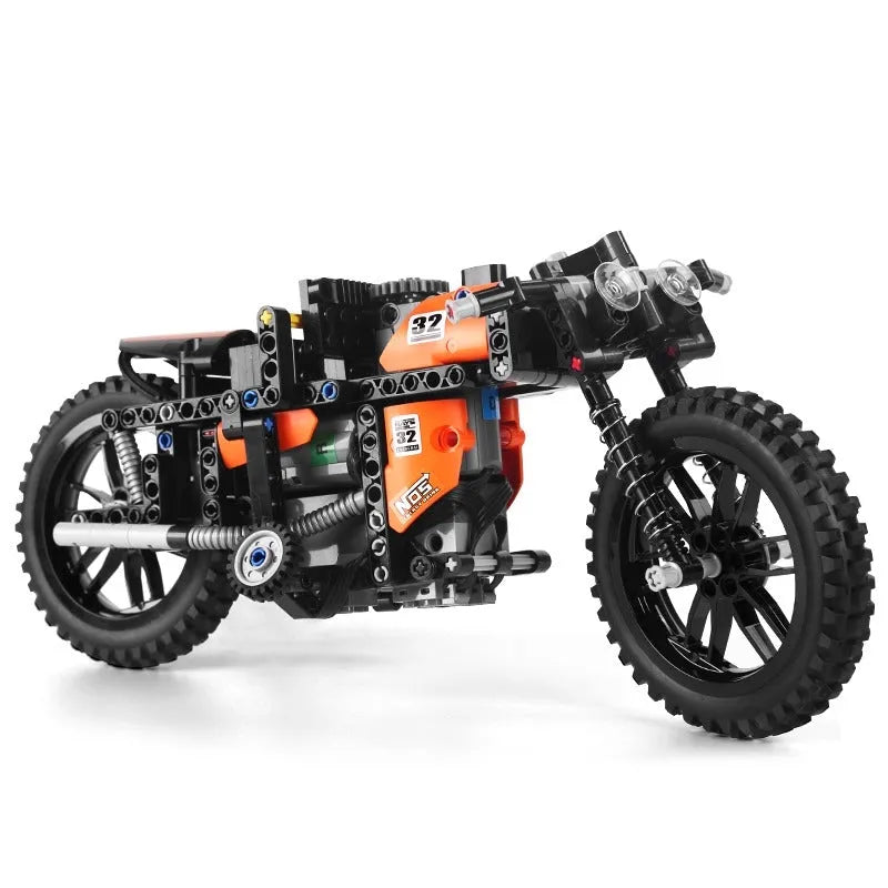 Mould King MOC Building Block Set: APP Motorized RC Racing Motorcycle 23005, Model K23005