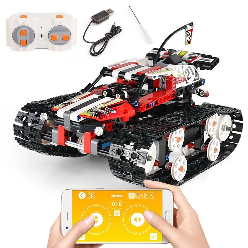 Mould King MOC Building Block Set: APP RC Motorized Crawler Stunt Car 13024, Model MK-13024