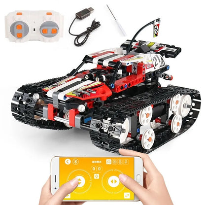 Mould King MOC Building Block Set: APP RC Motorized Crawler Stunt Car 13024, Model MK-13024