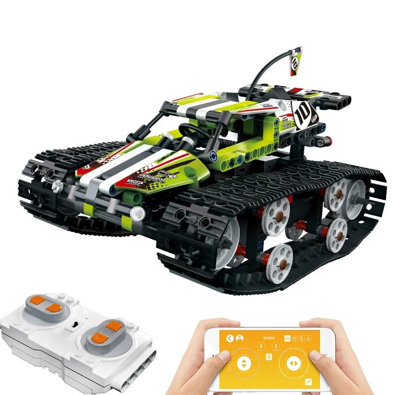 Mould King MOC Building Block Set: APP RC Motorized Stunt Crawler Car 13023, Model MK-13023