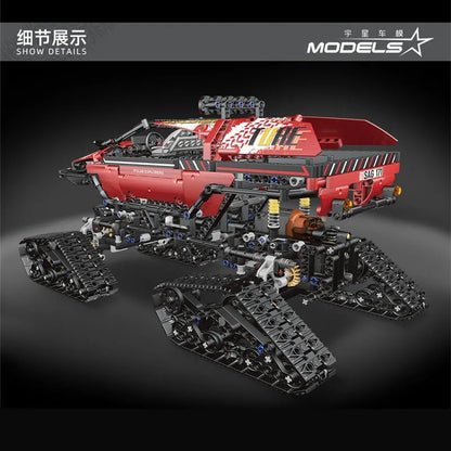 Mould King MOC Motorized Building Block Set: APP RC Polar Explorer Tracked Vehicle, Model 18010