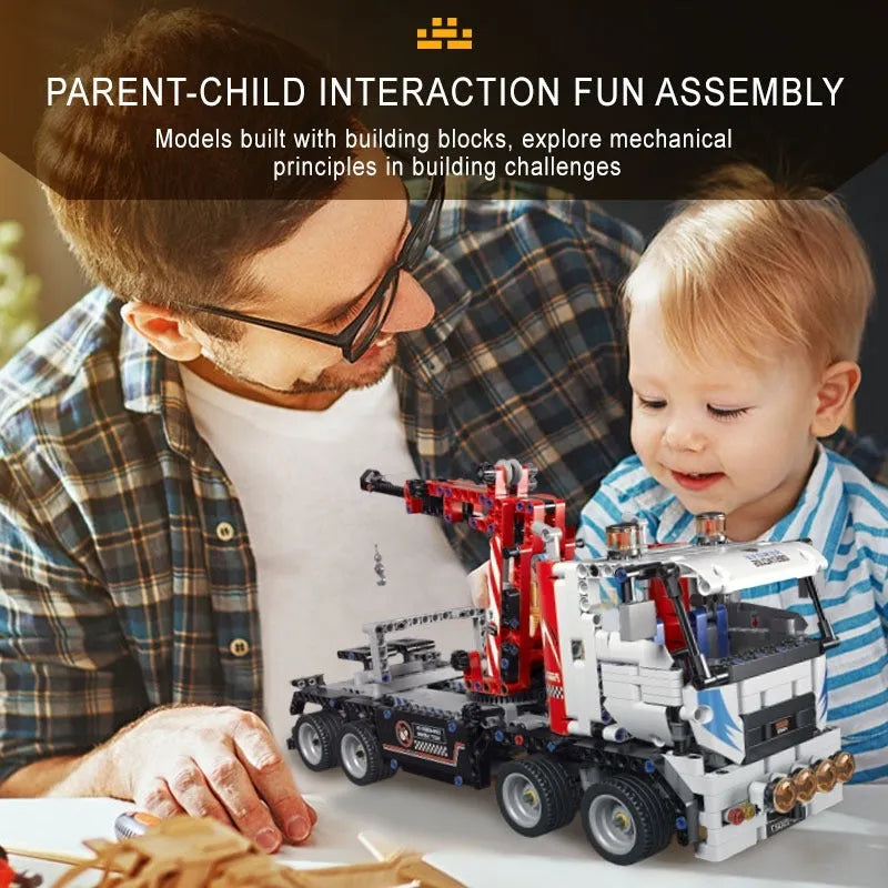 Mould King MOC Motorized Building Block Set: APP RC Remove Obstacles Truck 15027