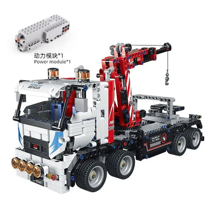 Mould King MOC Motorized Building Block Set: APP RC Remove Obstacles Truck 15027