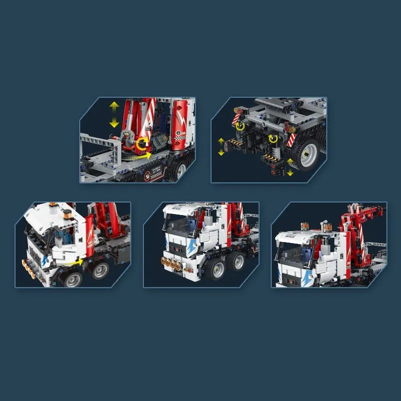Mould King MOC Motorized Building Block Set: APP RC Remove Obstacles Truck 15027