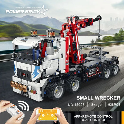 Mould King MOC Motorized Building Block Set: APP RC Remove Obstacles Truck 15027