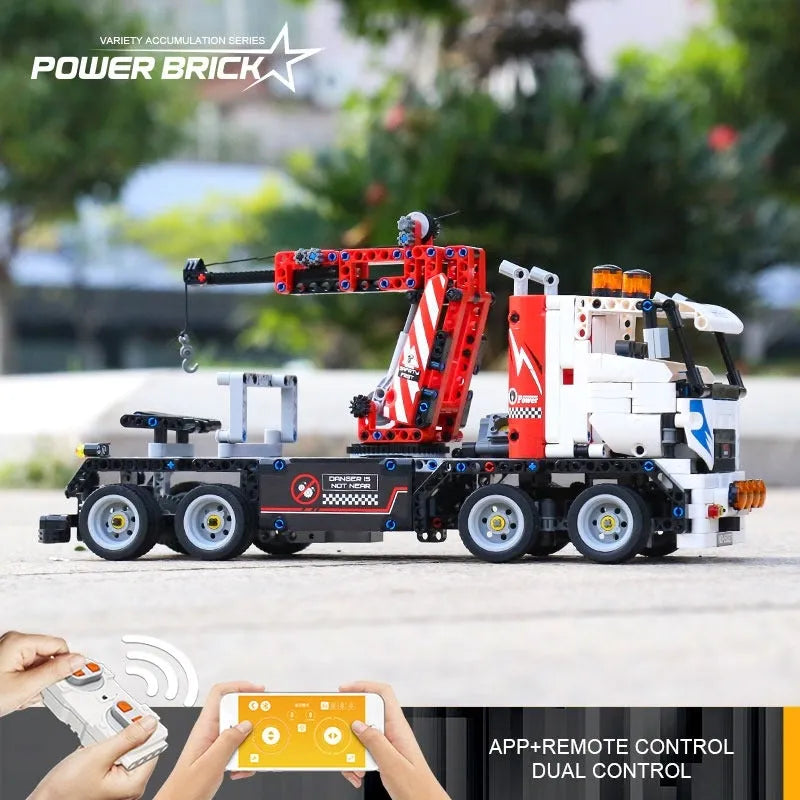 Mould King MOC Motorized Building Block Set: APP RC Remove Obstacles Truck 15027