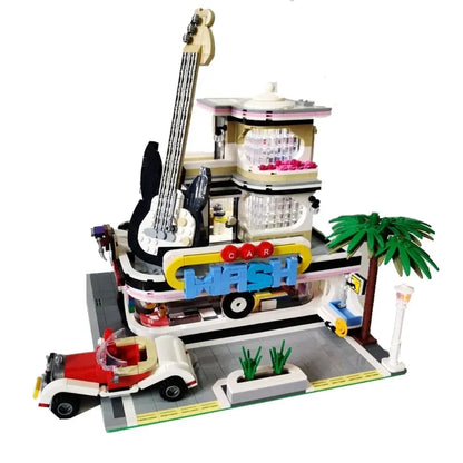 Mould King MOC Building Block Set: Guitar Car Wash Shop, Model K16002