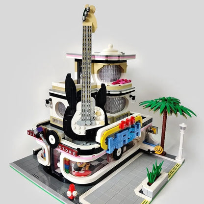Mould King MOC Building Block Set: Guitar Car Wash Shop, Model K16002