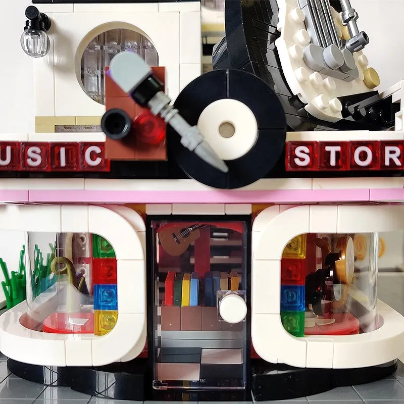 Mould King MOC Building Block Set: Guitar Car Wash Shop, Model K16002