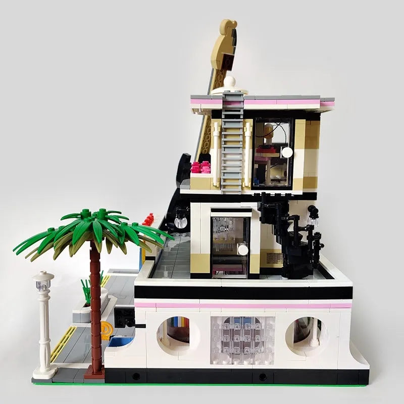 Mould King MOC Building Block Set: Guitar Car Wash Shop, Model K16002