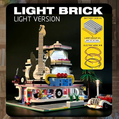 Mould King MOC Building Block Set: Guitar Car Wash Shop, Model K16002