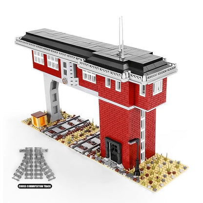 Mould King MOC Building Block Set: Train Signal Station Railway 12009, Model K12009