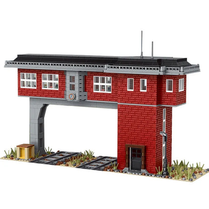Mould King MOC Building Block Set: Train Signal Station Railway 12009, Model K12009