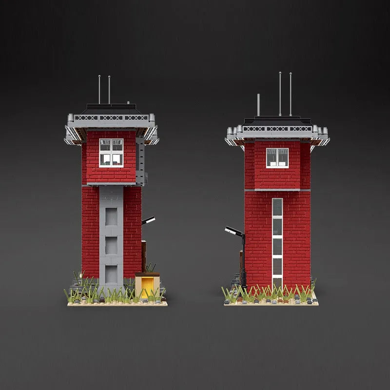 Mould King MOC Building Block Set: Train Signal Station Railway 12009, Model K12009