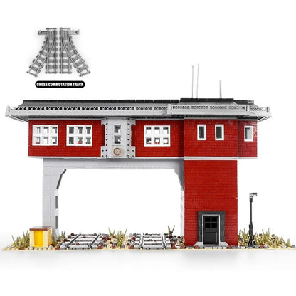 Mould King MOC Building Block Set: Train Signal Station Railway 12009, Model K12009