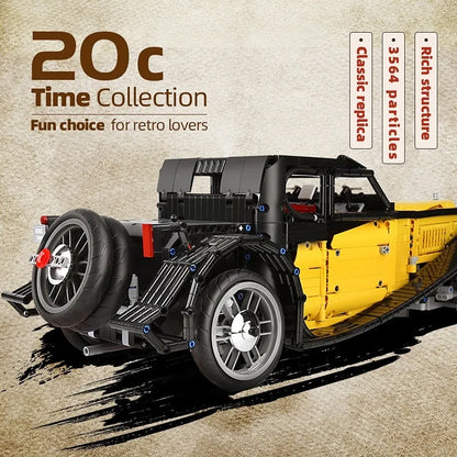 Mould King MOC Building Block Set: Classic Bugatti 50T Retro Sports Car 13080