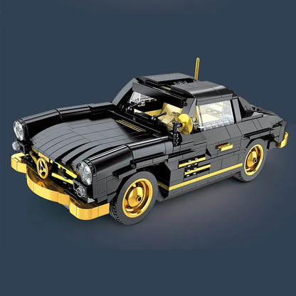 Mould King MOC Building Block Set: Classic Mercedes Benz 300SL Gullwing Sports Car, Model 10005