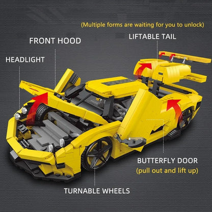 Mould King MOC Building Block Set: Classic Sports Racing Car Koenigsegg Regera, Model 10018
