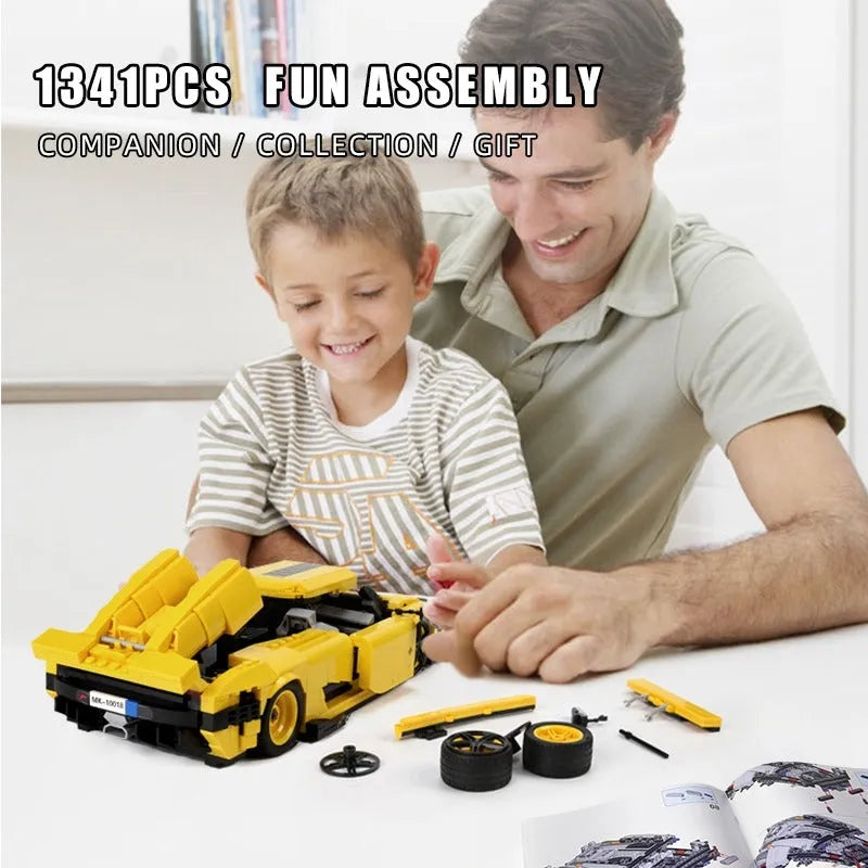 Mould King MOC Building Block Set: Classic Sports Racing Car Koenigsegg Regera, Model 10018