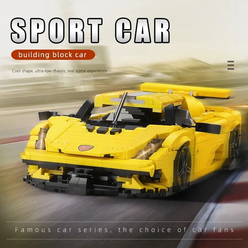 Mould King MOC Building Block Set: Classic Sports Racing Car Koenigsegg Regera, Model 10018