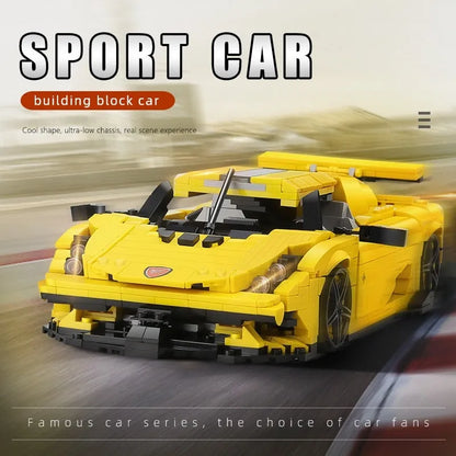 Mould King MOC Building Block Set: Classic Sports Racing Car Koenigsegg Regera, Model 10018