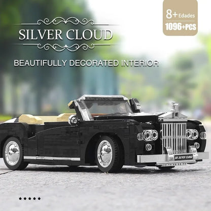 Mould King MOC Building Block Set: Classic Vintage Car RR Sliver Cloud Retro 10006, Model K10006