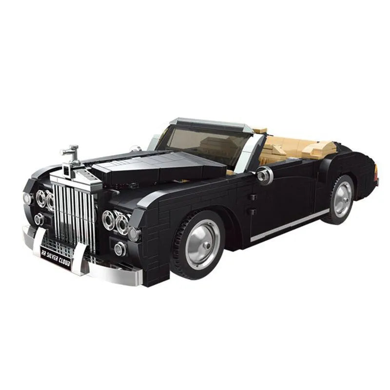 Mould King MOC Building Block Set: Classic Vintage Car RR Sliver Cloud Retro 10006, Model K10006