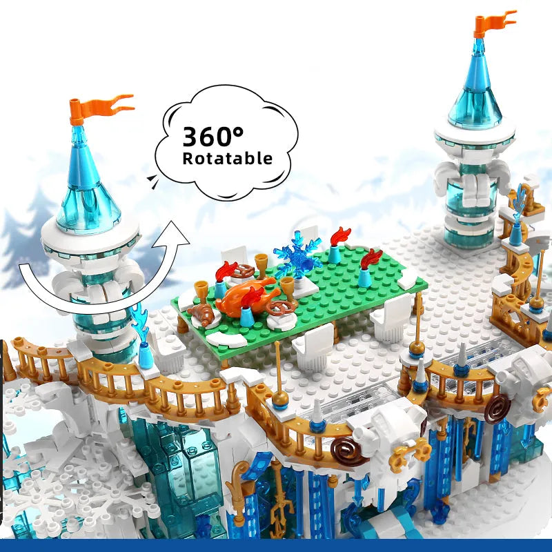Mould King MOC Building Block Set: Princess Girl Ice Ballroom, Model K11010