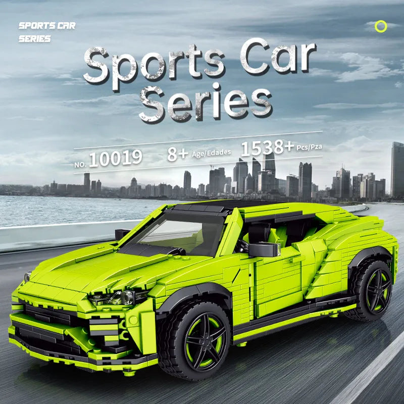 Mould King MOC Building Block Set: Lambo Urus Racing Sports Car 10019