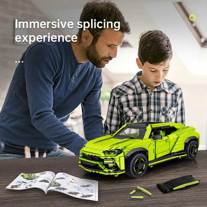 Mould King MOC Building Block Set: Lambo Urus Racing Sports Car 10019