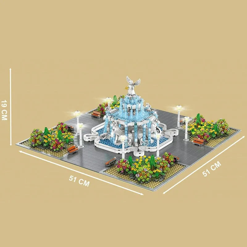 Mould King MOC Building Block Set: Angel Square Park 16003, Model K16003
